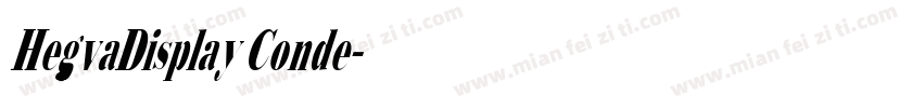 Hegval Display Conde字体转换